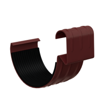 Соединитель желоба D150-0.6 Пластизол двухсторонний RAL8017