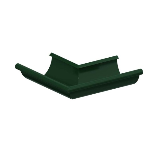 Купить угол желоба наружный D125-0.6 Пластизол двухсторонний RAL6005 