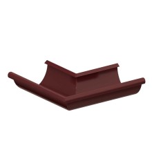 Угол желоба наружный D150-0.6 Пластизол двухсторонний RAL8017