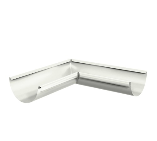 Купить угол желоба внутренний D125х90°-0.6 GS Высокопрочный полиэстер двусторонний RAL9010 