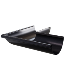 Угол желоба наружный D125-0.6 Пурман двусторонний RAL9005