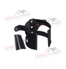 Хомут трубы металлический на дерево GL ПВХ графит RAL 7024