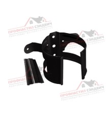 Хомут трубы металлический на дерево ПВХ коричневый RR 32