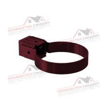 Хомут трубы Kliker ПВХ Premium бордо инд.упак. RAL 3005