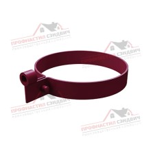 Хомут трубы ПВХ бордо RAL 3005