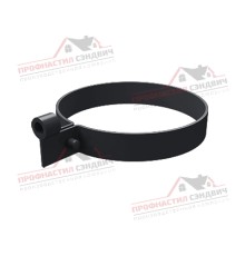 Хомут трубы ПВХ графит RAL 7024