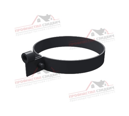 Купить хомут трубы ПВХ графит RAL 7024 