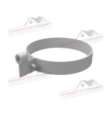 Хомут трубы ПВХ белый