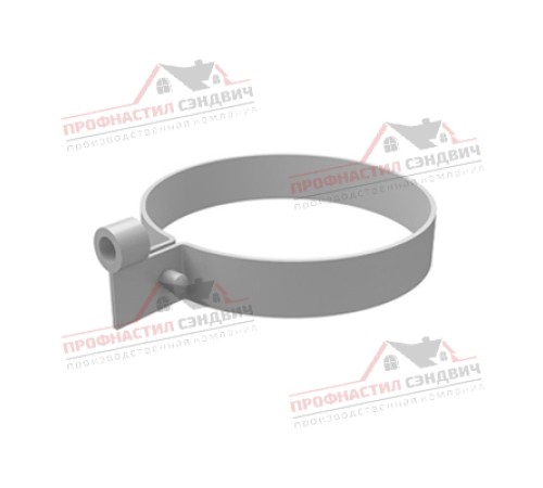 Купить хомут трубы ПВХ белый 