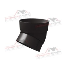 Колено трубы 45 град. ПВХ коричневое RR 32