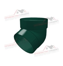 Колено трубы 67 град. ПВХ зелёный RAL 6005