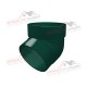 Купить колено трубы 67 град. ПВХ зелёный RAL 6005 