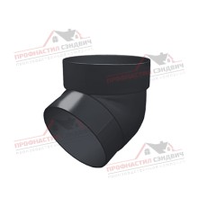 Колено трубы 67 град. ПВХ графит RAL 7024
