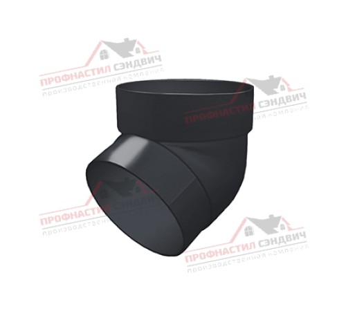 Купить колено трубы 67 град. ПВХ графит RAL 7024 