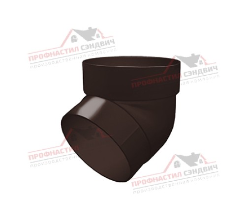 Купить колено трубы 67 град. ПВХ шоколадное RAL 8017 