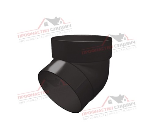 Купить колено трубы 67 град. ПВХ коричневое RR 32 