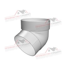 Колено трубы 67 град. ПВХ белое