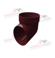 Колено сливное ПВХ бордо RAL 3005