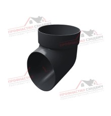 Колено сливное ПВХ графит RAL 7024