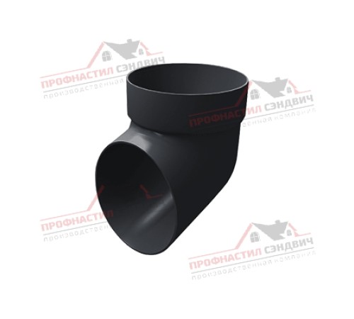 Купить колено сливное ПВХ графит RAL 7024 