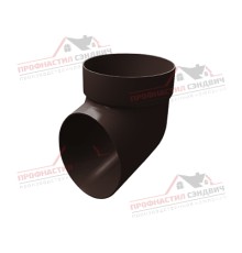 Колено сливное ПВХ шоколадное RAL 8017