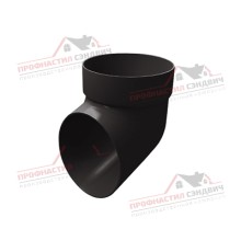 Колено сливное ПВХ коричневое RR 32