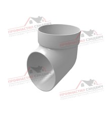 Колено сливное ПВХ белое