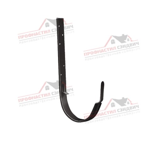 Купить кронштейн желоба ПВХ металлический коричневый RR 32 