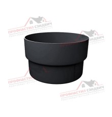 Муфта трубы соединительная ПВХ графит RAL 7024