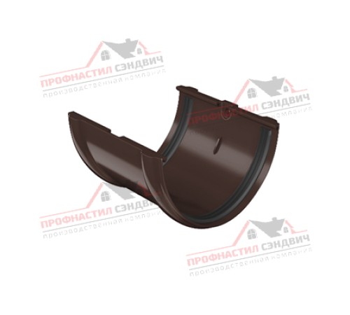 Купить соединитель желобов ПВХ шоколадный RAL 8017 