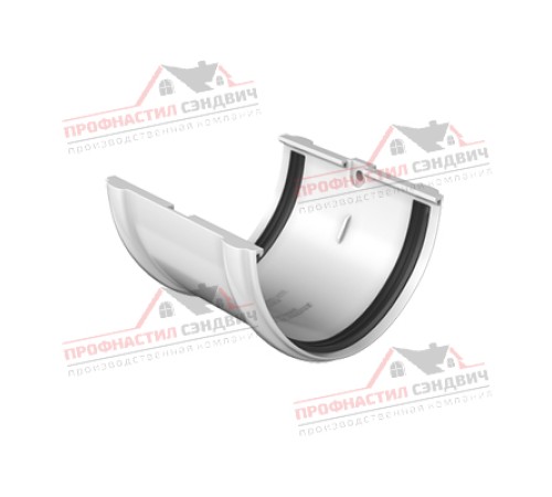 Купить соединитель желобов ПВХ белый 