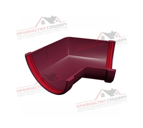 Купить угол желоба 135 град. универсальный ПВХ бордо RAL 3005 