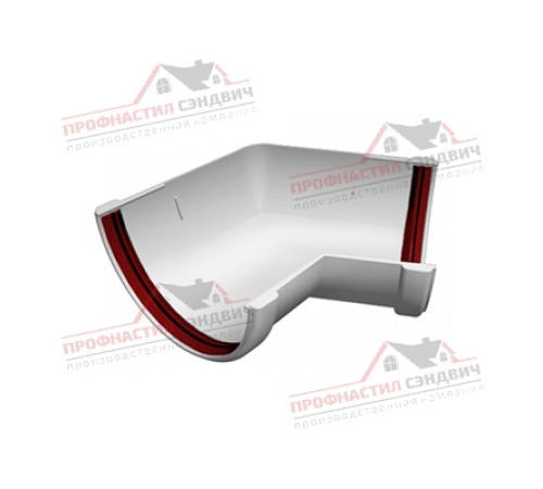 Купить угол желоба 135 град. универсальный ПВХ белый 