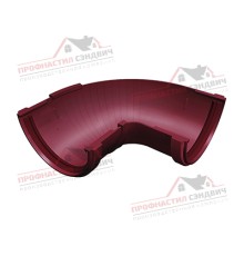 Угол желоба составной 90-150 град. ПВХ бордо RAL 3005