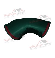 Угол желоба составной 90-150 град. ПВХ зелёный RAL 6005