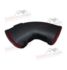 Угол желоба составной 90-150 град. ПВХ графит RAL 7024