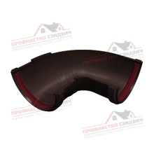 Угол желоба составной 90-150 град. ПВХ шоколадный RAL 8017