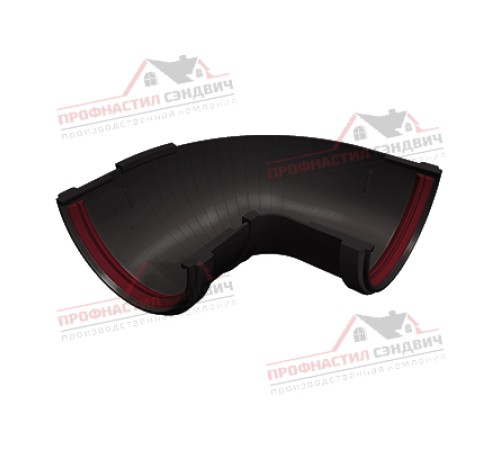 Купить угол желоба составной 90-150 град. ПВХ коричневый RR 32 