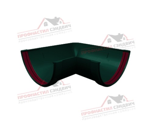 Купить угол желоба 90 град. универсальный ПВХ зелёный RAL 6005 