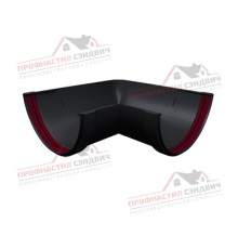 Угол желоба 90 град. универсальный ПВХ графит RAL 7024