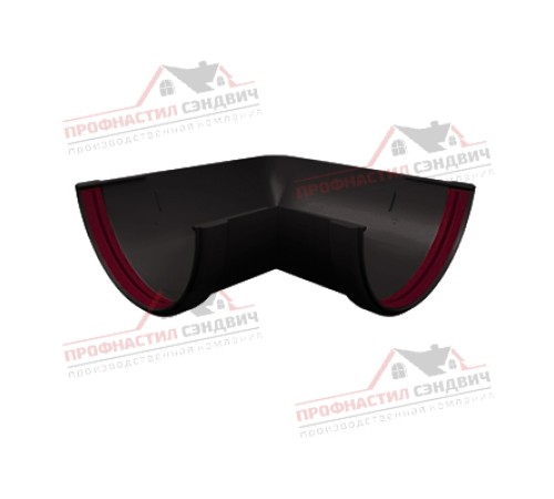 Купить угол желоба 90 град. универсальный ПВХ коричневый RR 32 