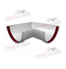 Угол желоба 90 град. универсальный ПВХ белый