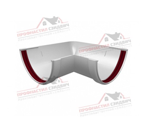 Купить угол желоба 90 град. универсальный ПВХ белый 