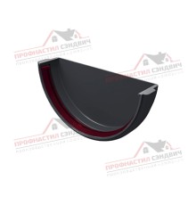 Заглушка желоба универсальная ПВХ графит RAL 7024