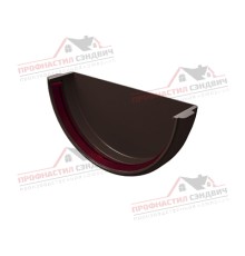 Заглушка желоба универсальная ПВХ шоколадная RAL 8017