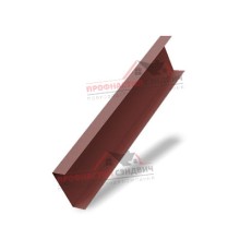 Декоративная накладка на столб жалюзи Milan,Tokyo 0,5 Satin с пленкой RAL 3009 оксидно-красный