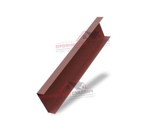 Купить декоративную накладку на столб жалюзи Milan,Tokyo 0,5 Satin с пленкой RAL 3009 оксидно-красный 