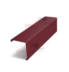 Декоративная накладка на столб угловая жалюзи Milan,Tokyo 0,5 Satin с пленкой RAL 3005 красное вино