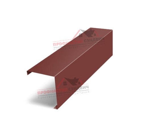 Купить декоративную накладку на столб угловая жалюзи Milan,Tokyo 0,5 Satin с пленкой RAL 3009 оксидно-красный 