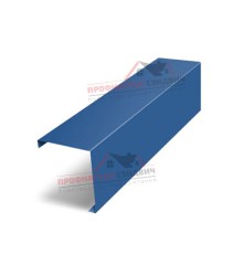 Декоративная накладка на столб угловая жалюзи Milan,Tokyo 0,5 Satin с пленкой RAL 5005 сигнальный синий